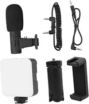 LIFKICH 1 Set Smartphone Vlog Kit Fill Light Phone Tripod Microphone for Content Creation for Travel and Recording
