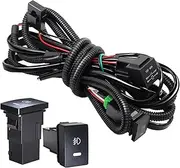 TGMGADANTV Fog Light Wiring Harness H11 Socket Wire + Switch with LED Indicator at Relay for Toyota for Corolla for RAV4 for Lexus RX GS ES is Metal Wire