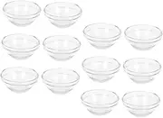 12pcs Beauty Salon Essential Oil Bowl Glass Containers Beauty Accessory Mask Containers Perfume Container Microwavable Skin Applicator Bowl Glass Mixing Bowl Facial Face Glass Bowl