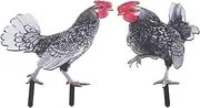 Rooster Acrylic Animal Stakes Yard Art Decorations, Chicken Decorative Garden Stakes, Animal Chicken Yard Art for Garden, Yard, Lawn, Outdoor Decor