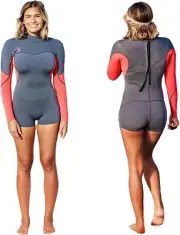 Body Glove Stellar Wetsuit 2mm Women Back Zip Long Sleeve Surf Springsuit