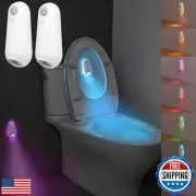 ONXE Toilet Night Light Motion Sensor, 8 Color Changing LED Wall Motion Senso
