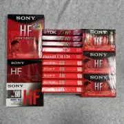 Blank Cassette Tapes Assorted Sony TDK Maxell Mix Tapes 17 Total New 60 90 120