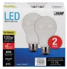 Feit Electric A1600/850/10KLED/2 LED Lamp, General Purpose, A19 Lamp, 100 W Equi