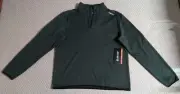 Hi-Tech Mens Medium Green Polyester Blend Shepard Reverse Cut 1/4 Snap Sweater25