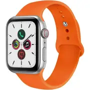 [WAT-NB-42OGG2] Sports Silicone Bracelet Strap Band For Apple Watch IWatch 42/44mm Orange