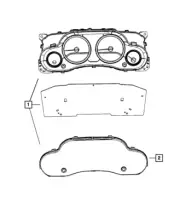 Genuine Mopar Instrument Cluster Mask And Lens 68157329aa