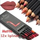 12pcs/Set Waterproof Pencil Lipstick Long Lasting Makeup Matte Lip Liner Pen Kit