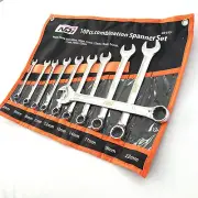 10 PCS Combination Open End Ring Spanner Set Metric Chrome Vanadium Steel