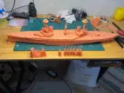 3D Printed 1/700/350 British Royal Navy HMS Agincourt Battleship Model Kit