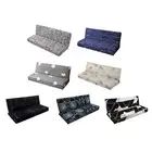 Printed Armless Elastic Futon Cover with Folding Sofa Shield Sofa Cover