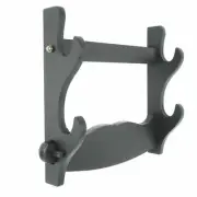 Wall Mount Samurai Sword Holder Stand Wakizashi Katana Tanto Bracket Rack 2 Tier
