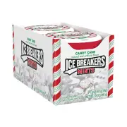 ICE BREAKERS Candy Cane, Christmas Sugar Free Breath Mints Tins,1.5 oz (8 Count)