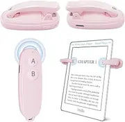 [2 Clips] RF Remote Control Page Turner for Kindle Paperwhite Controller Clicker for Kindle Oasis Kobo eReaders iPad Android Tablets Reading Novels, Reading Accessories for Kindle, Pink