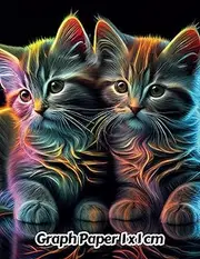 Abstract Cat Graph Paper 1x1 cm: 1cm Squared Grid Paper | Gift For People Who Love Kittens, Pet Lovers | For Back To School, Office, Work | 8.5 x 11 Inches | 111 Pages | v3