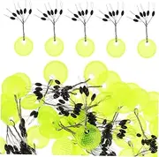 WESIEVYA Beans Stoppers 100pcs Small Float Stops Rubber Stops Fishing Line Cord Stoppers Accessories