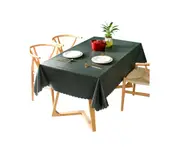 PVC Waterproof Tablecloth Oil Proof and Wash Free Rectangular Table Cloth - Darkcyan