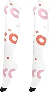 [Joitme] Valentine White Thigh High Socks Women, Soft and Lightweight, Boot Socks Women, Valentine White