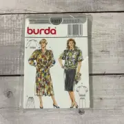 Burda 4981 Sewing Pattern Top Blouse Skirt Full Straight Miss Size 14-24 UNCUT