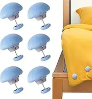 Duvet Cover Pins,6X Compact Anti-Slip Clips for Comforter - Multi-Functional, Portable Sheet Fixed Clamp for Thick Fabrics, Quilts, Back Cushions