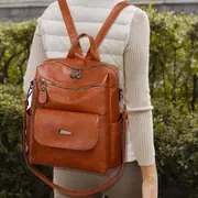 Retro Men's Women's Backpack, Adjustable Strap Length, Built-in Bags for Middle-Aged Mother