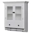 Wooden Kitchen Wall Cabinet With Glass Door - White