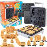 Train Set Waffle Maker- Build Waffle or Pancake Shaped Tracks, Cargo Cars Sig...
