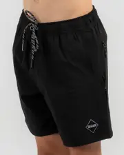 [Skylark] Skylark Boys' Xpedition Elastic Waist Shorts in Black Size 16 16 Black
