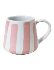 [Robert Gordon] Mediterranean Hand Painted Party Thick Striped Mug in Coral