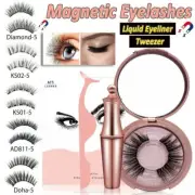 Magnetic False Eyelashes Natural Eye Lashes Extension Liquid Eyeliner Tweezer IW