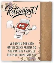 Retirement Card (Retirement Office Printer Card)