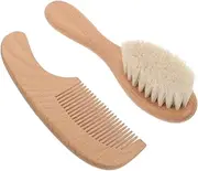 MOBUTOFU Cradle Cap Scalp Scrubber Set Baby Bath Brush Soft Hair Brush for Newborn