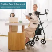 Deluxe OEM ELENKER Folding Rollator Walker Medical Aid Wheelchair Stand up Walk