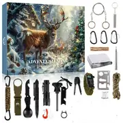 Survival Kit Advent Calendar Tools 24 Days Christmas Countdown 2025 Xmas Holiday Surprise Gifts for Adventure Men Him