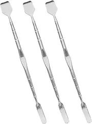 WRITWAA 3pcs Stainless Steel Blackhead Removal Tool Dual End Facial Skin Scrubber for Deep Pore Cleansing Durable Nose Pore Extractor for Skincare