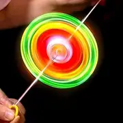 Multicolour Flywheel Spinning Spinner Fidget Light Rainbow Lightshow Orbital Flash Novelty Adult‘s Gift Pull Line Flashing Glow in The Dark Wheel Colorful Sorting and Stacking
