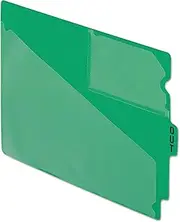 Pendaflex 13543 End Tab Poly Out Guides, Center "Out" Tab, Letter, Green, 50/Box