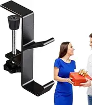 Desk Clamp Bag Hook,Desk Headphone Holder | Metal Organizer with Adjustable Arm Clamp, Space-Saving Storage, Reduce Desktop Clutter for Home