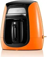 Vacuum InsulatedTravel FlaskCoffee Machine - Filter American Coffee Machine Single Cup New Grinder with Insulation and Automatic Power Off Function,Orange