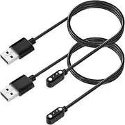 VBANU VeryFit Smartwatch Charging Cable, Fit for IDW19, IDW15, IDW13, ID208(BT), ID205L, ID206, and More, Replacement Magnetic USB Cable for Fast and Easy Charging, 3.3 ft, (ID-cableX2)