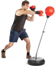 Tech Tools Boxing Ball Set with Punching Bag, Boxing Gloves, Hand Pump & Adju...