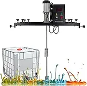980W IBC Agitator, 1000ML Electric Tank Mixer Machine with Folding Propeller and Adjustable Support Hanger, Paint Mixing Equipment for Ink Dissolver Agitator