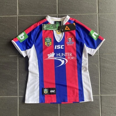 NRL Newcastle Knights Rugby League Jersey Women’s Size 10 BNWT Pink Top