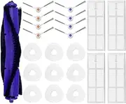 Dawafit 1 Set Side Brushes Mop Cloths Hepa Filter for Freo Versatile Mop J3 Roller V-Shaped Replacement Accessories