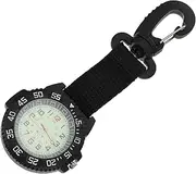 [PACKOVE] Outdoor Carabiner Clip Pocket Watch with Nylon Strap Multifunctional Sports Featuring Compass for Mountaineering and Outdoor Activities