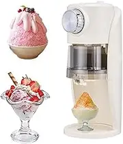 45W Shaved Ice Machine, Electric Shaved ice Machine, ice Crusher Machine, Adjustable Snowflake Thickness, Snowflake Ice Crusher with Stainless Steel Blade and 2 Reusable Plastic Ice Mould Cup