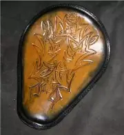 Custom Harley Bobber Solo Leather Motorcycle Seat TRAB