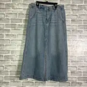 Frye NWT Light Wash High Cut Denim Jean Stretch Trendy Modo Skirt Womens Size 29