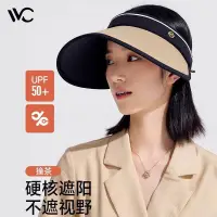 在飛比找蝦皮商城精選優惠-2024新款VVC防曬帽防紫外綫夏天沙灘遮陽帽遮臉戶外空頂太