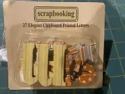 Elegant Chipboard Printed Letters 27- Scrapbooking